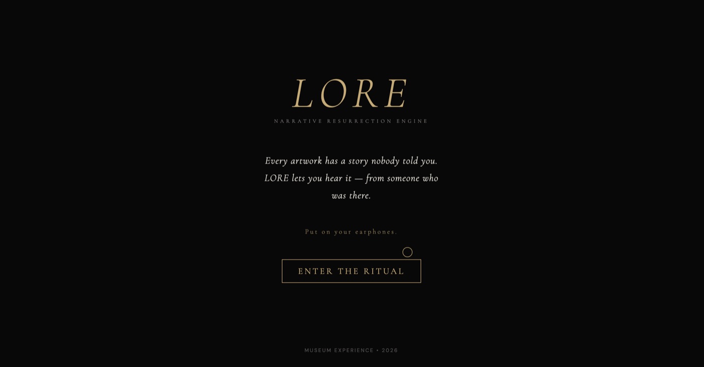 LORE app screenshot