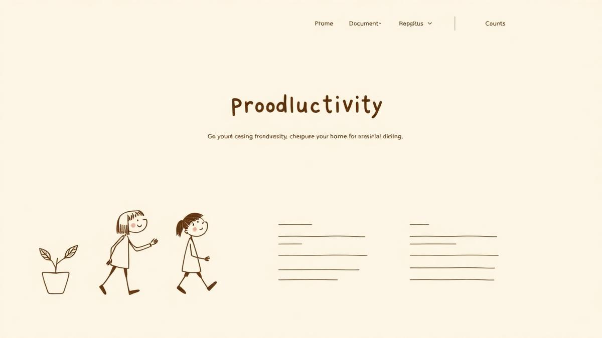 Preview of a Notion-Style Warm Productivity website style built with MeDo
