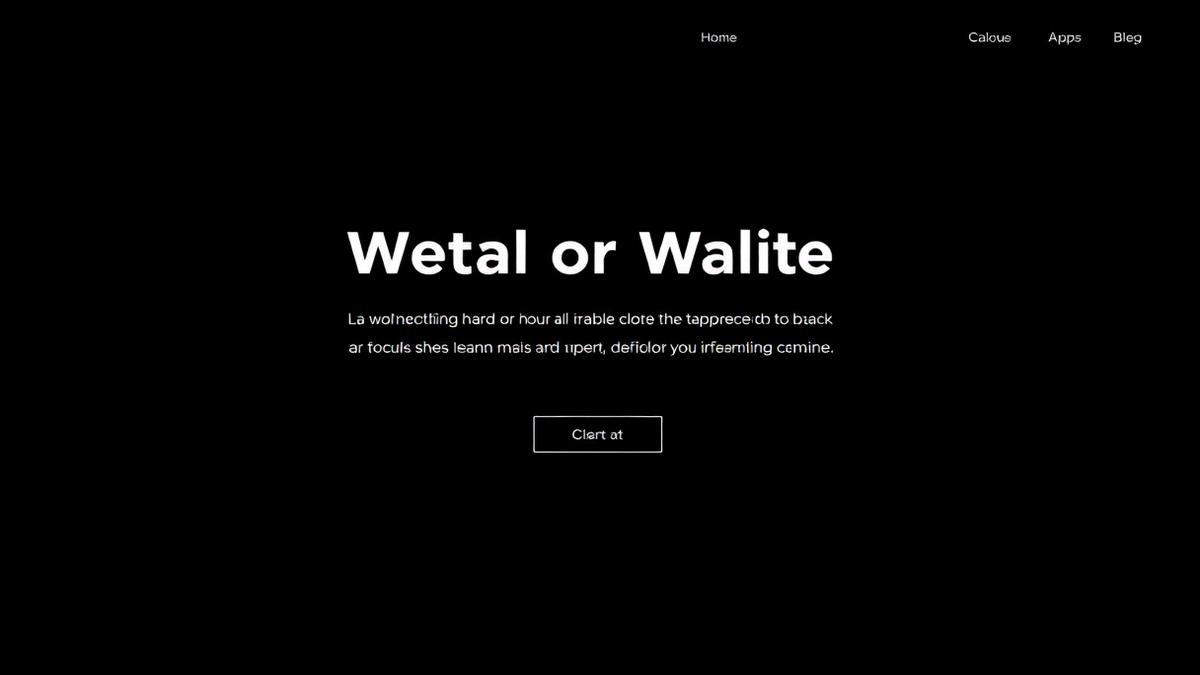 Preview of a High-Contrast Mono website style built with MeDo